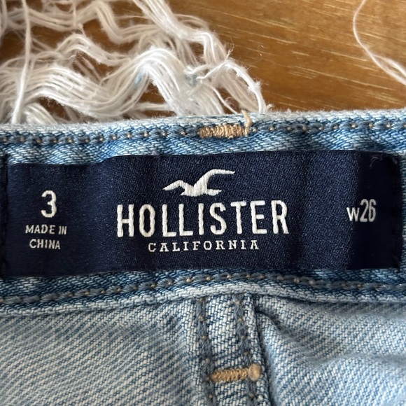 Hollister‎ 100% Cotton Ultra high Rise Distressed Denim Skirt size 3 - Picture 4 of 6